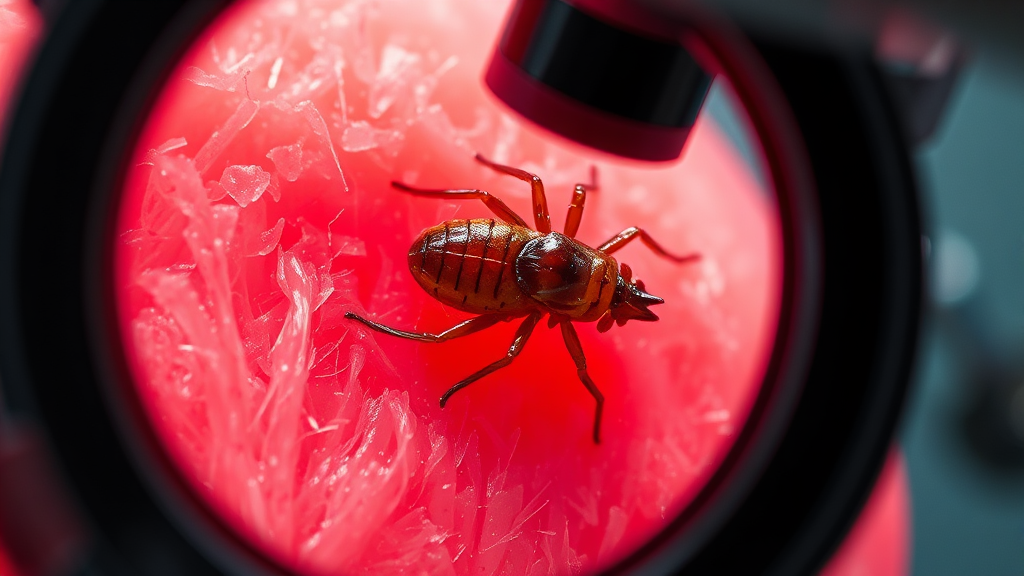 사면발이 진단 및 검사 (realistic 스타일)