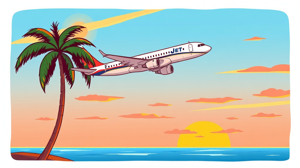 마나도 직항 정보 (cartoon 스타일)