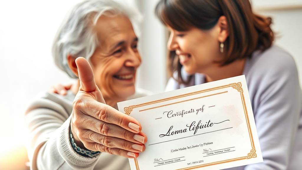 간병인보험 가입 시 핵심 고려사항 (watercolor 스타일)