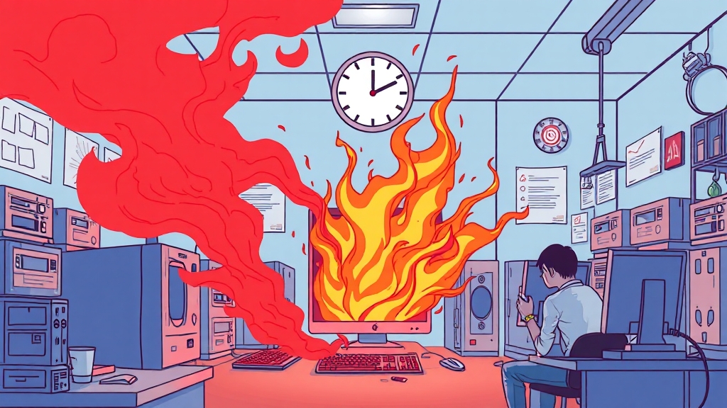 뱅킹 마비, 왜 일어났나? (illustration 스타일)