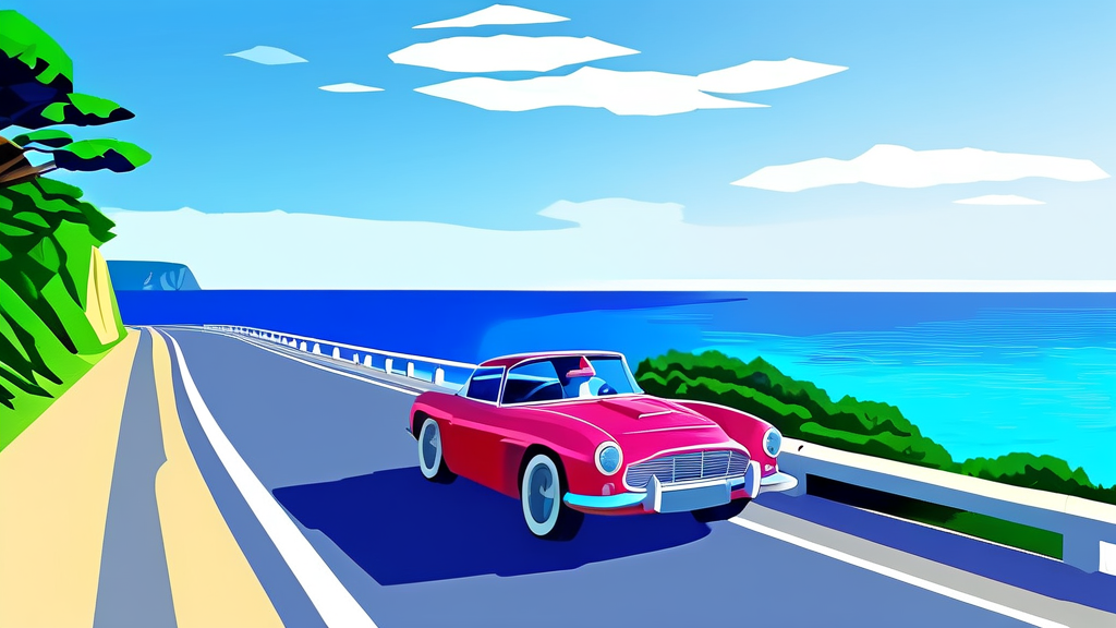 오키나와 렌트카 예약 시 꼭 알아야 할 꿀팁 (illustration 스타일)