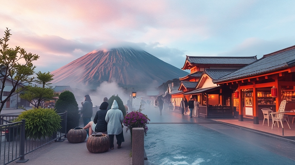 가고시마: 사쿠라지마 힐링 여행 (watercolor 스타일)