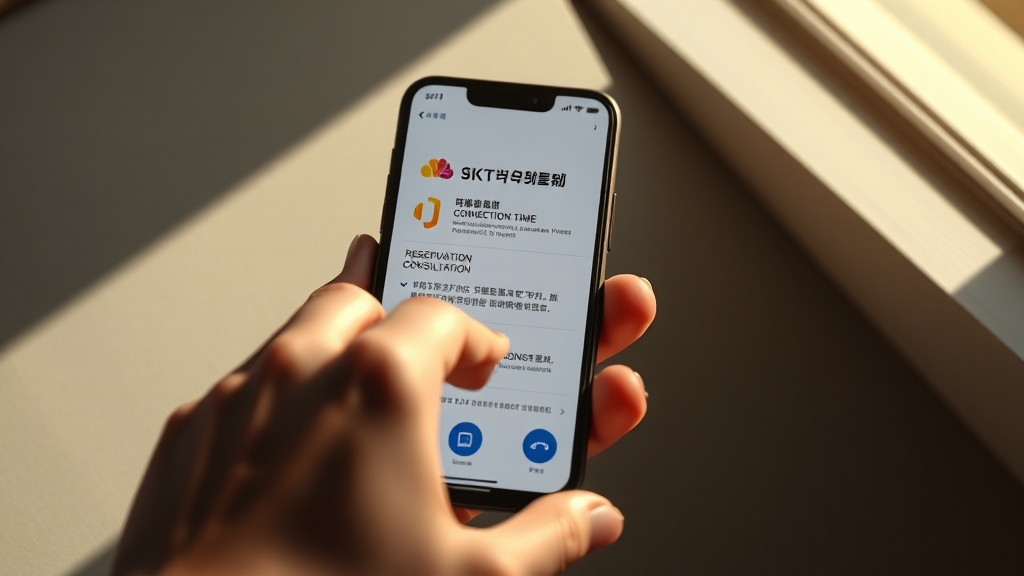 SKT 상담원 연결 꿀팁 (realistic 스타일)