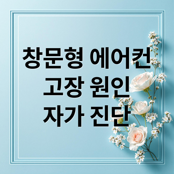 창문형 에어컨
고장 원인
자가 진단 (창문형 에어컨 고장)