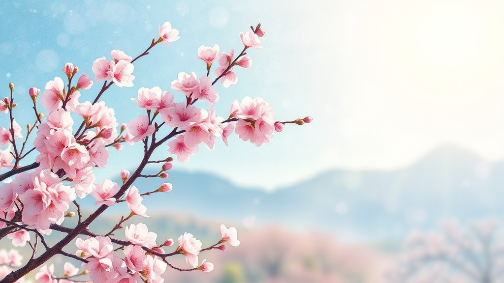 2026년 전국 벚꽃 개화 및 만개 예상 시기 (watercolor 스타일)