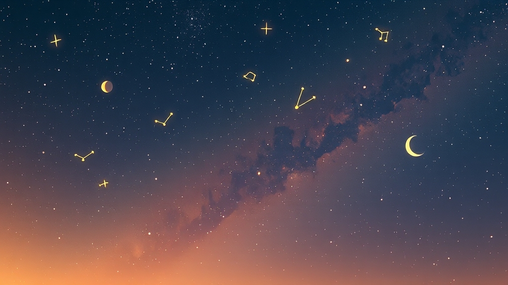 별자리 운세와 궁합 즐기기 (realistic 스타일)