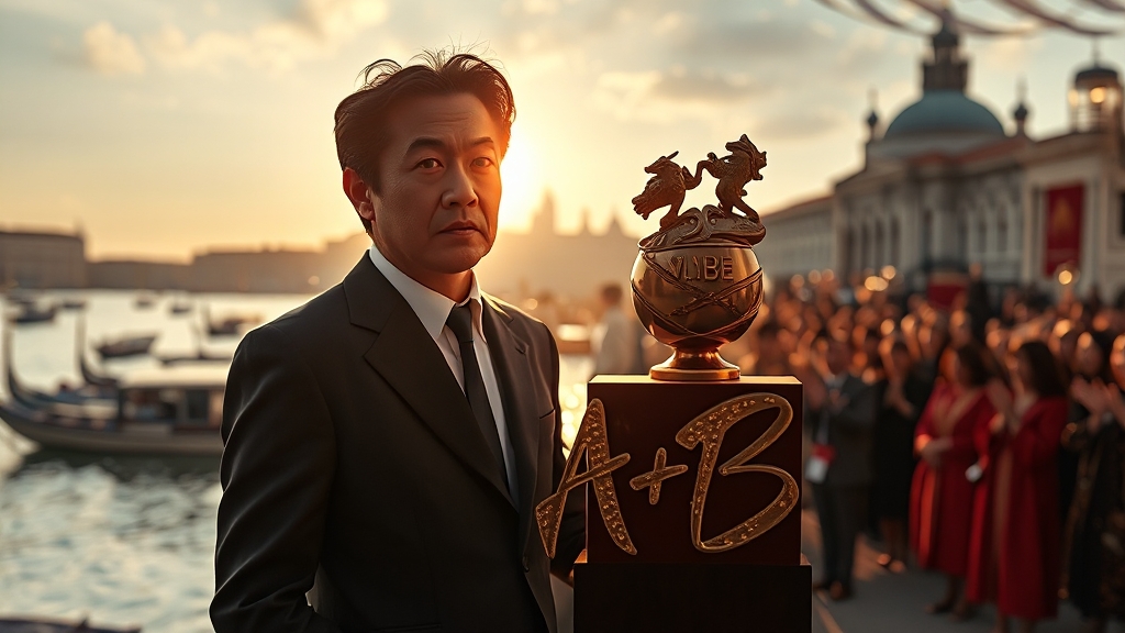 베니스 영화제 도전과 결과 (realistic 스타일)