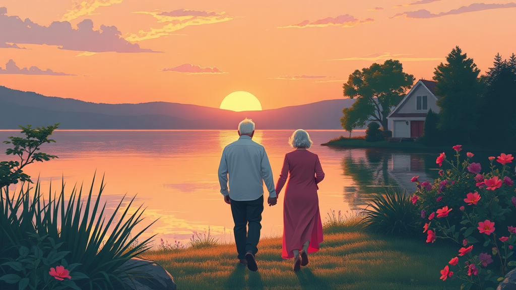 노후 주거지 선택, 후회 없는 선택을 위해 (illustration 스타일)