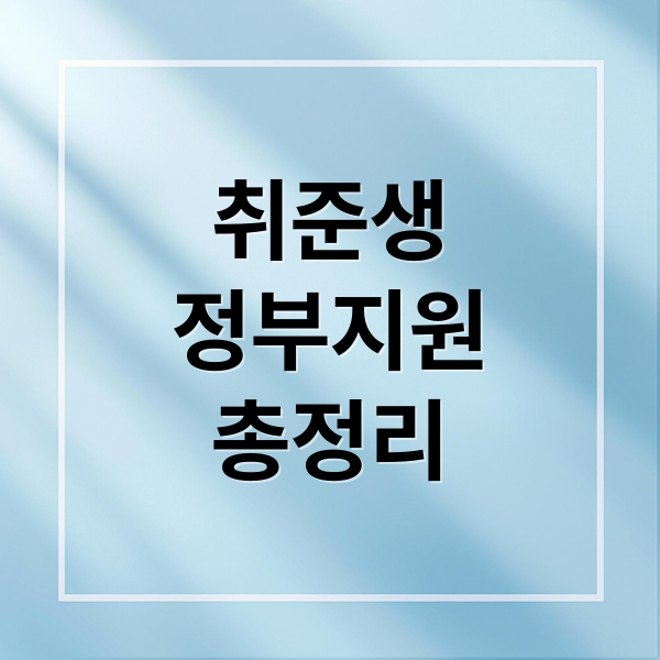 취준생
정부지원
총정리 (취준생 생활비 지원, 어떤 제도들이 있을까?)