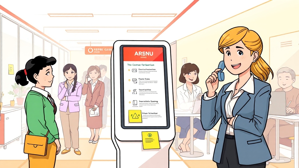 고객센터 이용 시 주의사항 (cartoon 스타일)