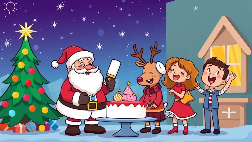 메리 크리스마스 뜻 (cartoon 스타일)