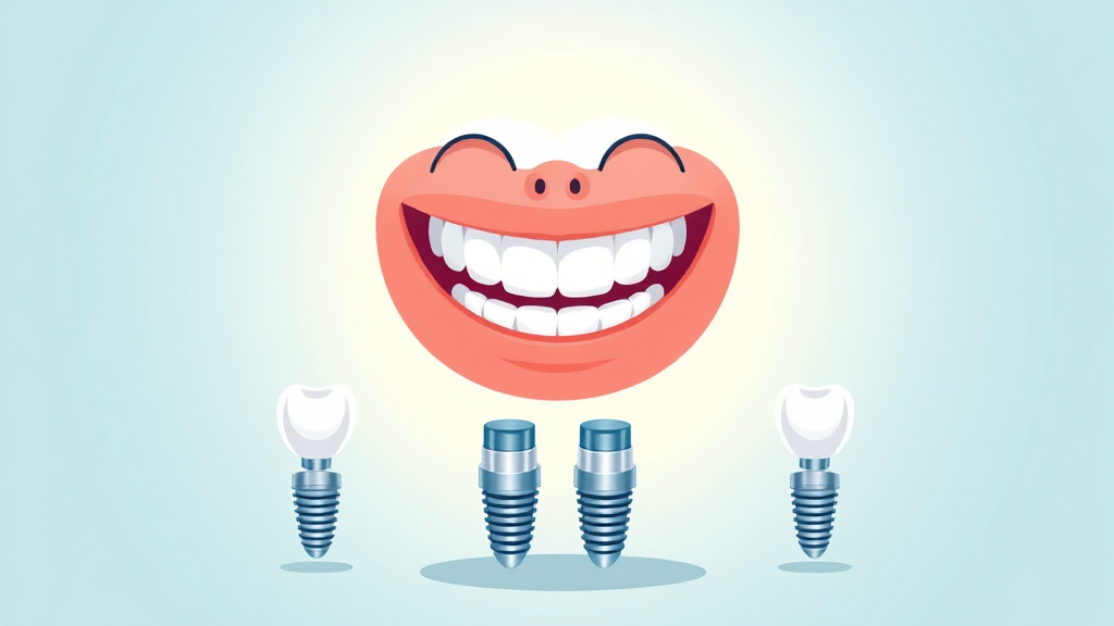 임플란트 비용 FAQ (illustration 스타일)