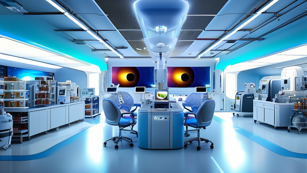 삼천당제약: 안과 및 주사제 전문 기업 (realistic 스타일)