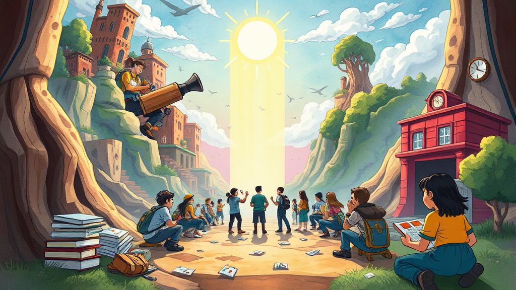 교육 시스템, 신뢰 회복이 중요 (cartoon 스타일)