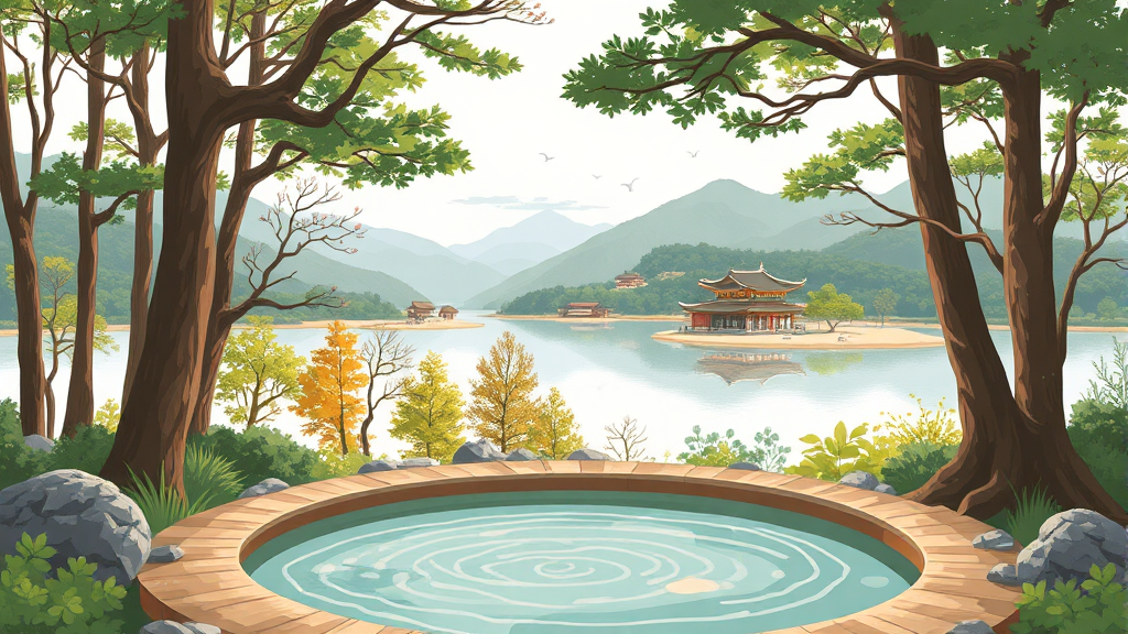 위치 및 주변 관광 정보 (illustration 스타일)