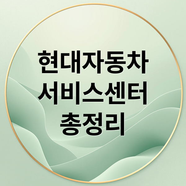 현대자동차
서비스센터
총정리 (현대자동차 서비스센터 운영시간)