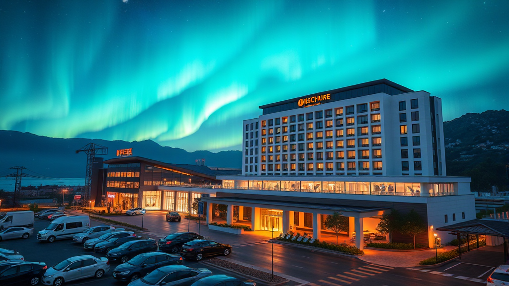 인스파이어 리조트 방문 정보: 위치, 주차, 교통 (realistic 스타일)