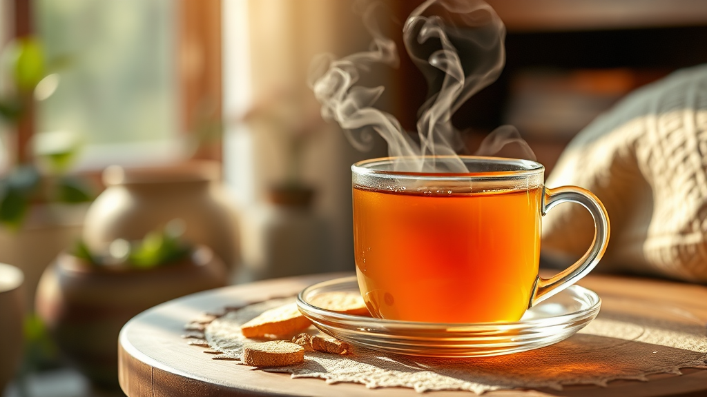 생강, 기관지 건강을 위한 활용법 (realistic 스타일)