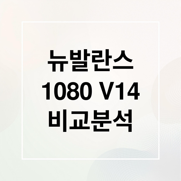뉴발란스
1080 V14
비교분석 (뉴발란스 1080 V14 V13 차이)