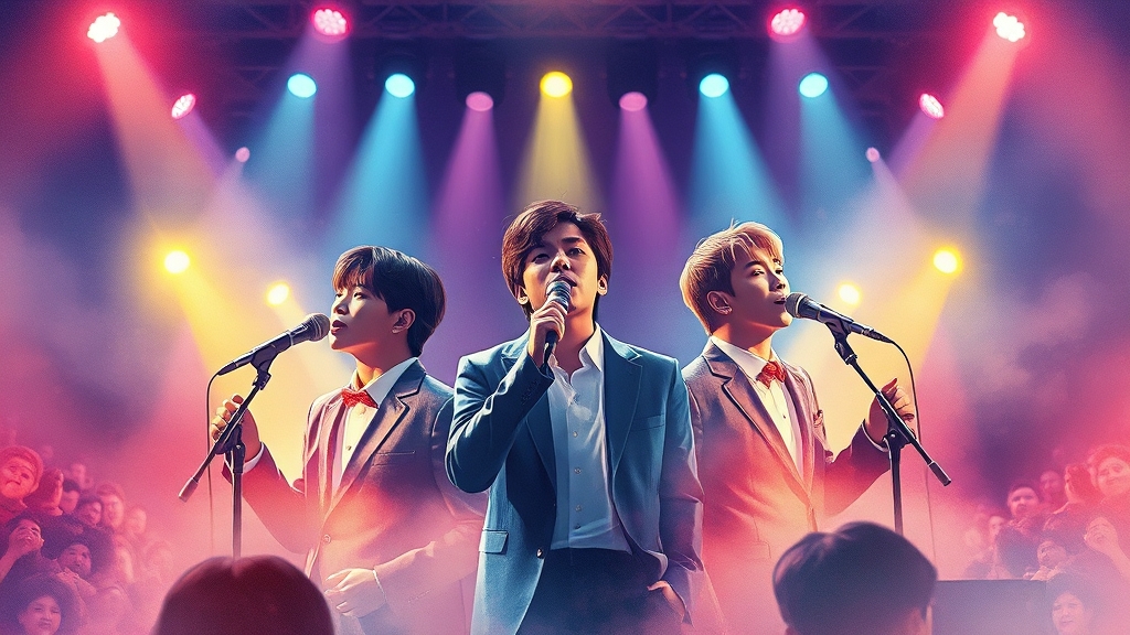 무대 위 가왕들의 향연 (watercolor 스타일)
