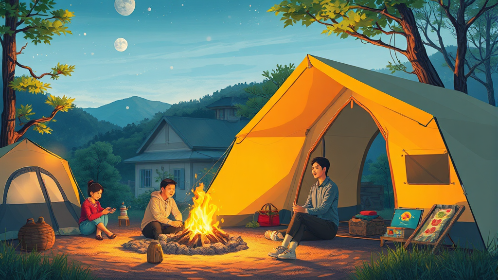 성남 지역 캠핑 행사 미리보기 (realistic 스타일)