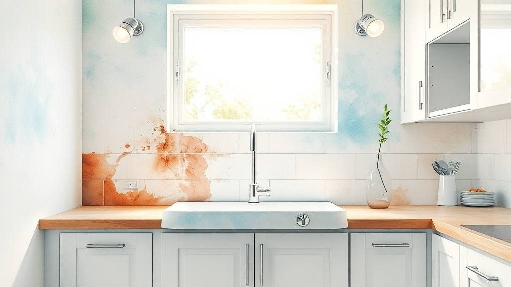 왜 싱크대 수납장을 교체해야 할까? (watercolor 스타일)