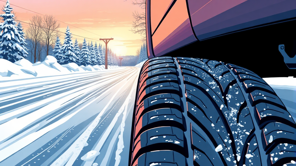 윈터타이어 수명 (illustration 스타일)