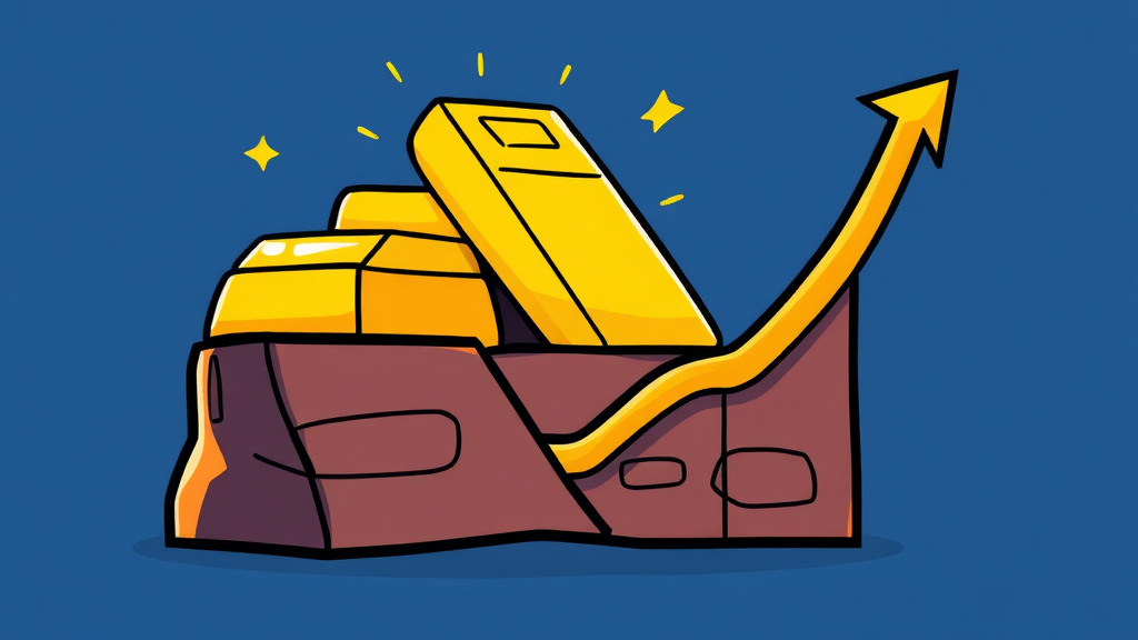 금 관련 ETF 투자, 어떻게 해야 할까? (cartoon 스타일)