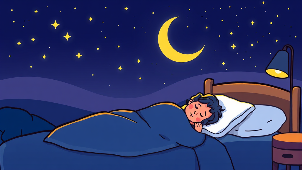 잠 못 드는 당신을 위한 숙면 가이드: 원인부터 해결책까지 (cartoon 스타일)