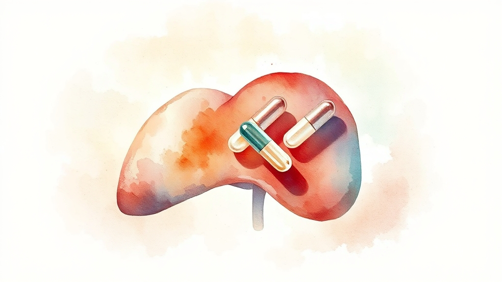 실리마린, 얼마나 먹어야 할까요? (watercolor 스타일)