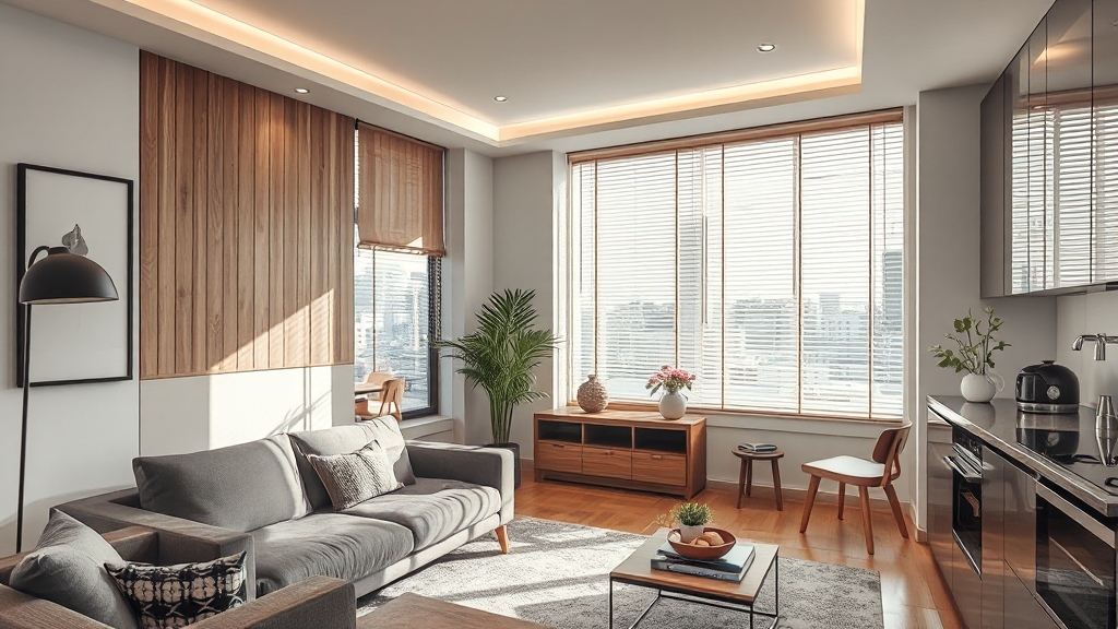 공간별 블라인드 설치 사례 (realistic 스타일)