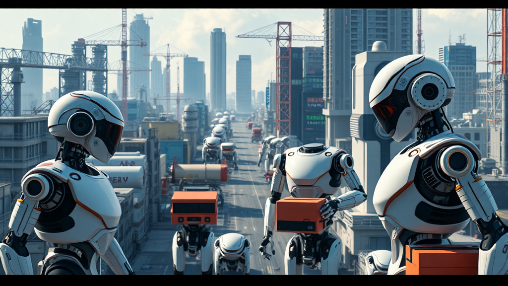 AI 로봇 종류별 특징 비교 (realistic 스타일)