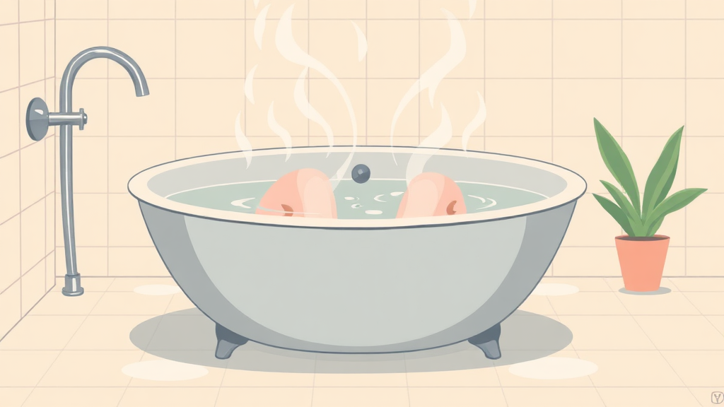 치질 수술 후 통증 완벽 가이드: 좌욕, 약물, 식단 관리 A to Z (2026최신) 3 수술 후 좌욕 방법 (illustration 스타일)