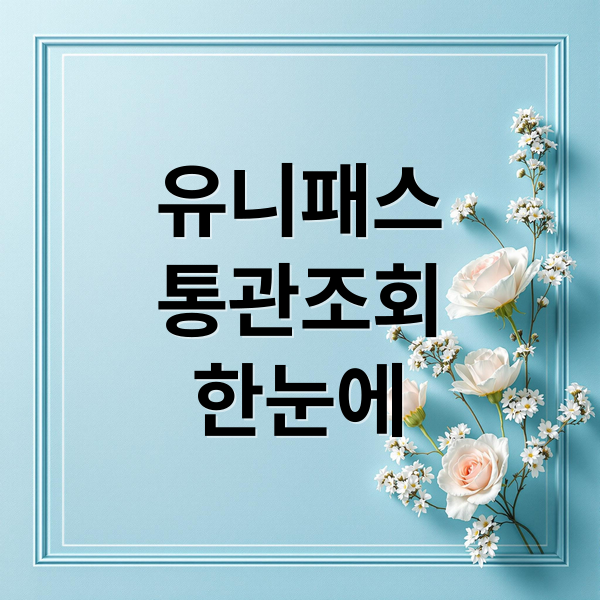 유니패스
통관조회
한눈에 (유니패스 통관조회)