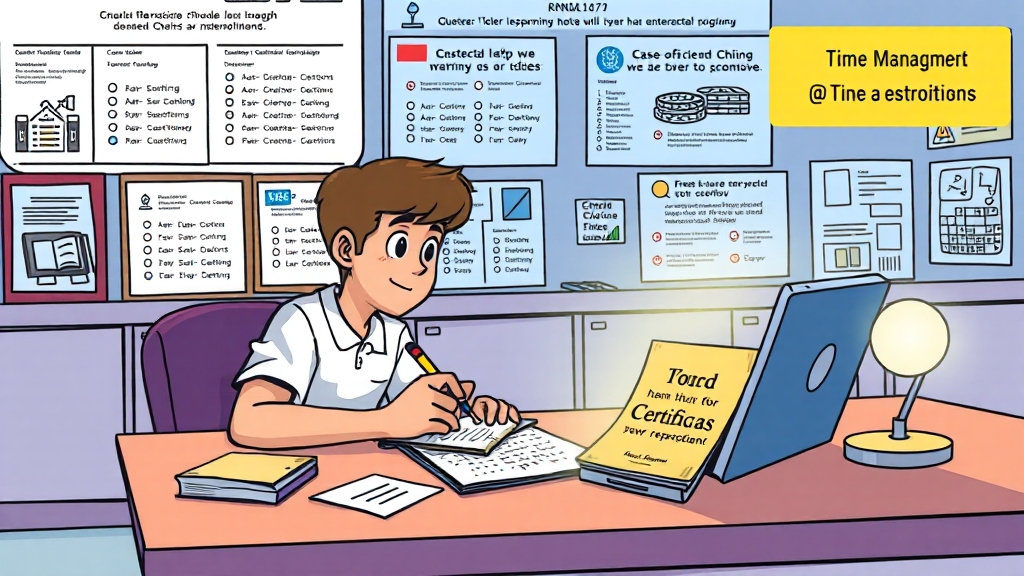 시험 정보 및 합격 전략 (cartoon 스타일)