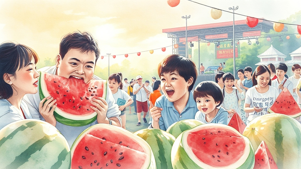 수박축제 체험 & 이벤트 (watercolor 스타일)
