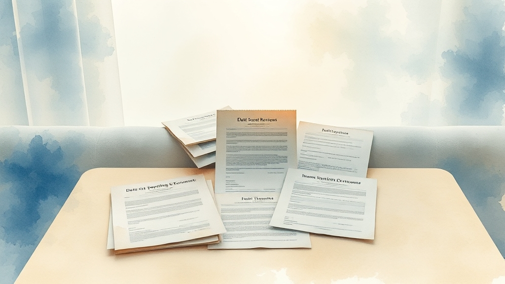 재신청 시 필요한 서류 (watercolor 스타일)