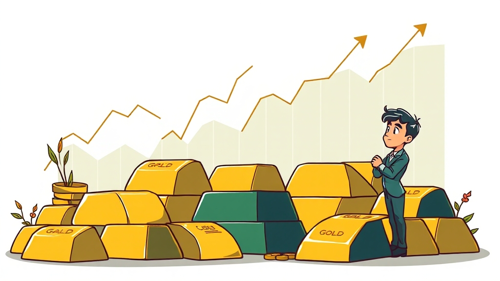 금 투자 시 고려 사항: 리스크 관리 필수 (cartoon 스타일)