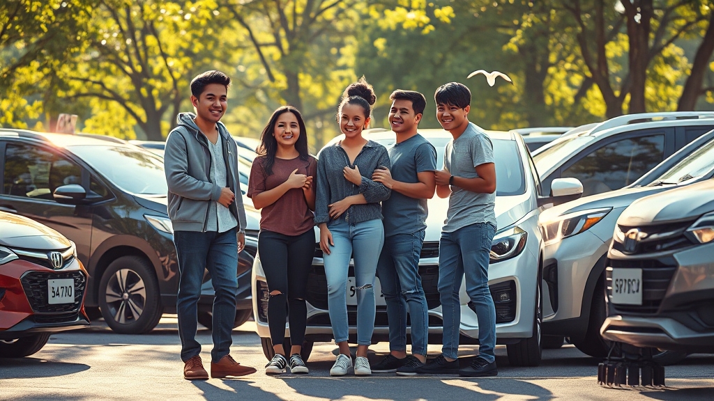 자동차 및 청년층 지원 강화 (realistic 스타일)