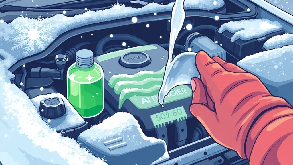 냉각수 및 부동액 점검 요령 (illustration 스타일)