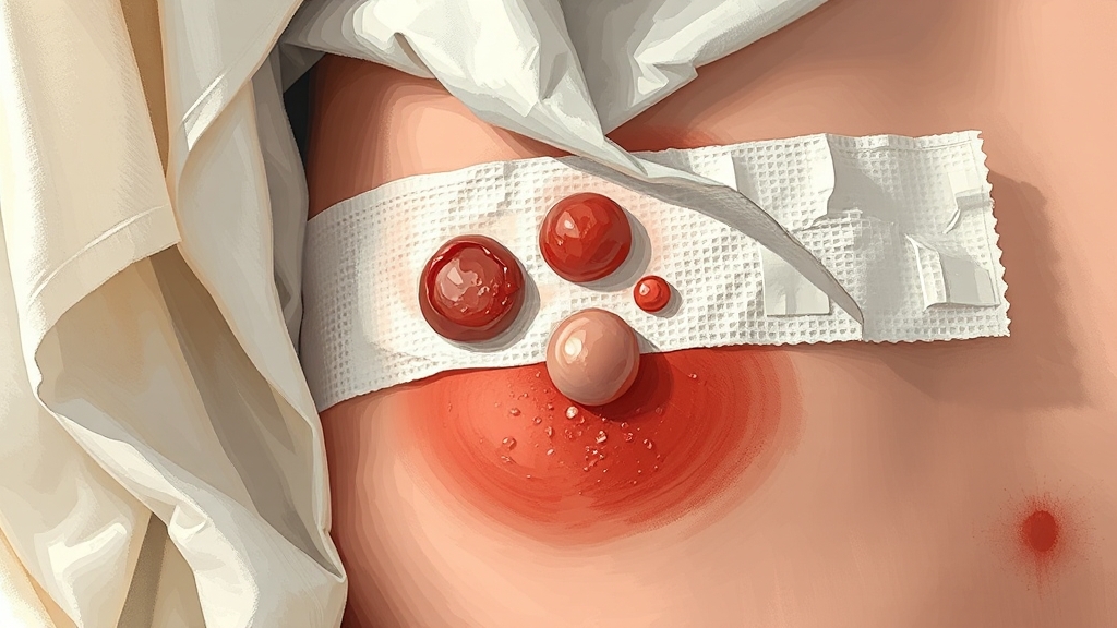 터진 물집, 올바른 처치법 (illustration 스타일)