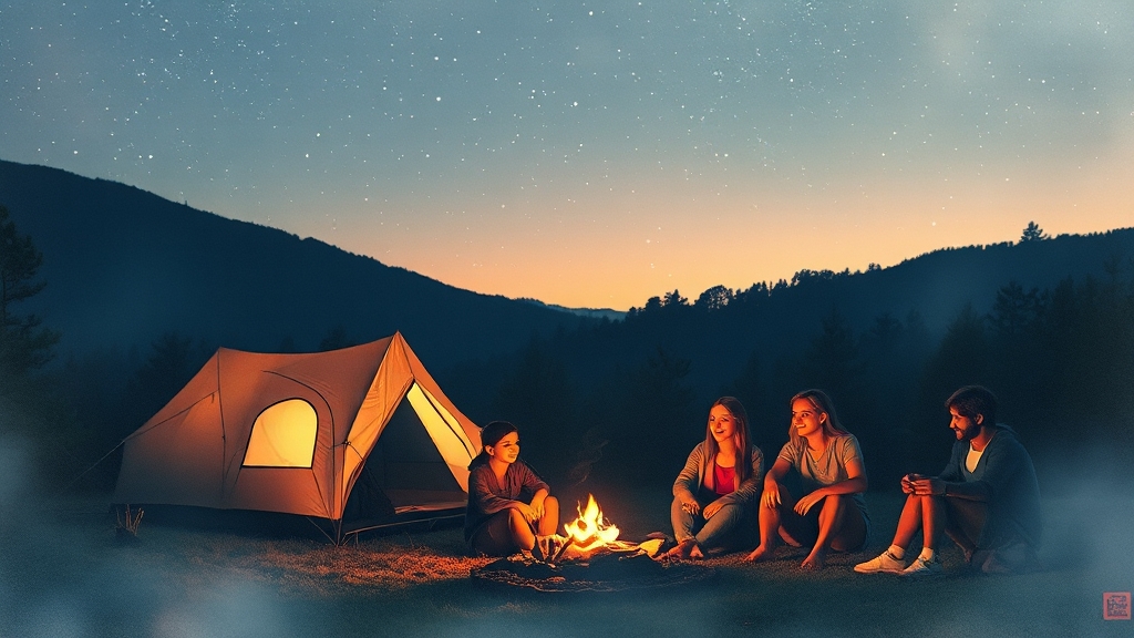 PV5 활용성 분석 (캠핑, 적재 등) (watercolor 스타일)