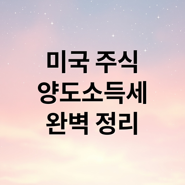 미국 주식
양도소득세
완벽 정리 (미국주식 양도소득세 신고)