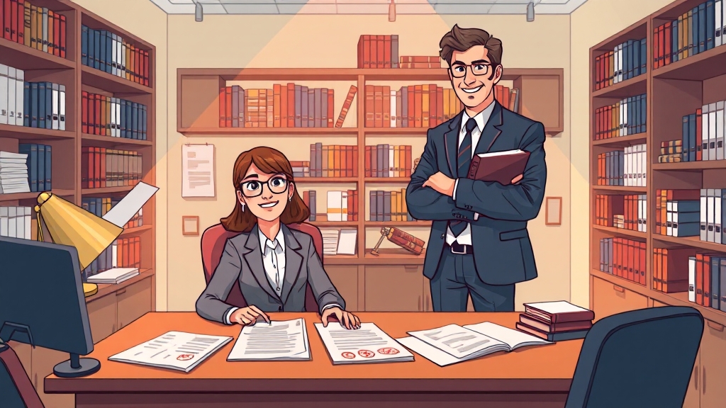 파트너 변호사와의 차이점 (cartoon 스타일)