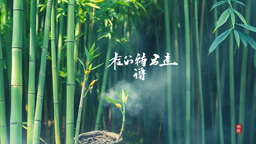 죽순과 대나무의 효능 (watercolor 스타일)