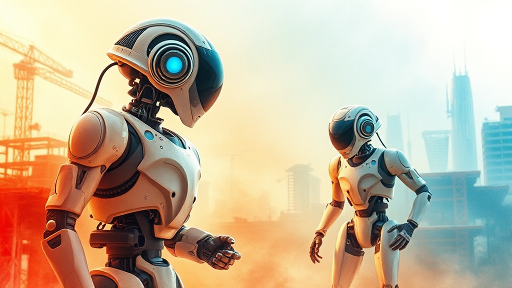 피지컬 AI의 현재와 미래 (watercolor 스타일)