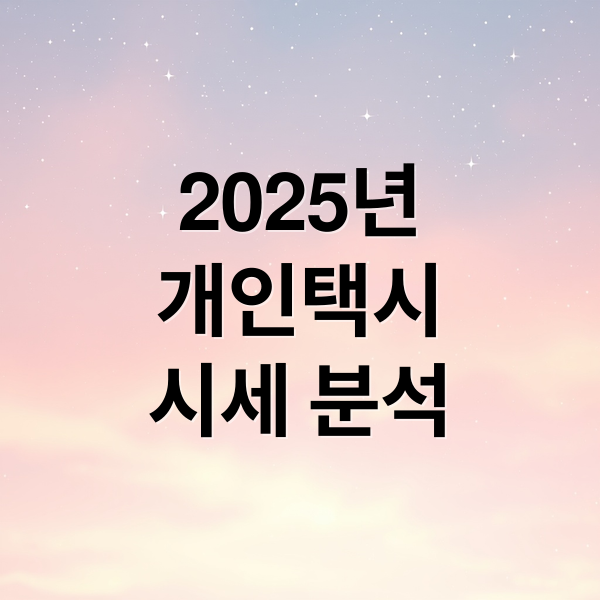 2025년
개인택시
시세 분석 (개인택시 시세)
