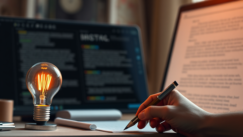 AI 글쓰기 도구 활용법 (realistic 스타일)