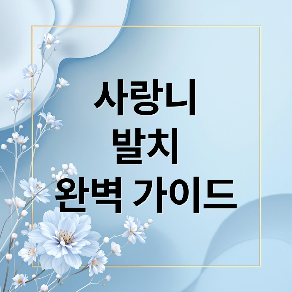 사랑니
발치
완벽 가이드 (사랑니 발치 비용 보험 관리법)