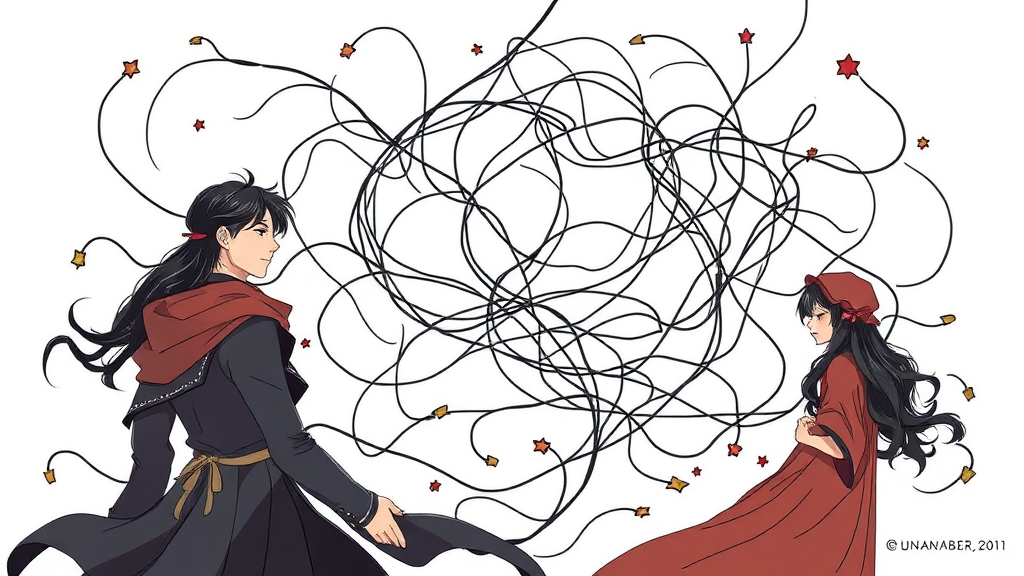 드라마 속 인물 관계도 & 갈등 분석 (illustration 스타일)